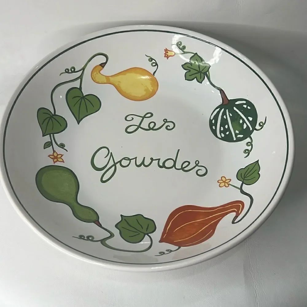 Williams Sonoma Serving Bowl Les Gourdes Made Portugal 13 In Round 2 1/2 In Tall